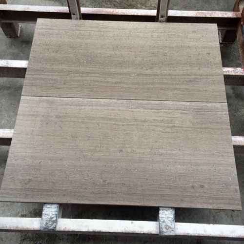 Honed grey wooden veins marble