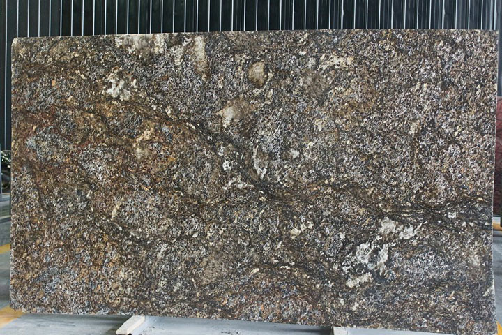 golden mary black granite slab