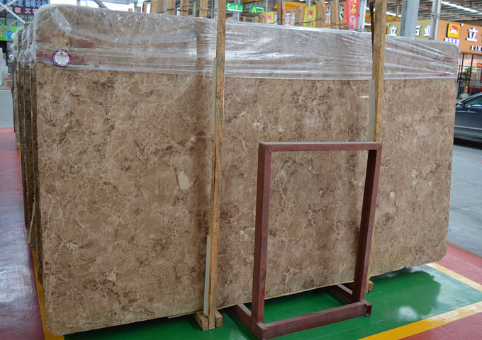 China crystal emperador light brown marble slab