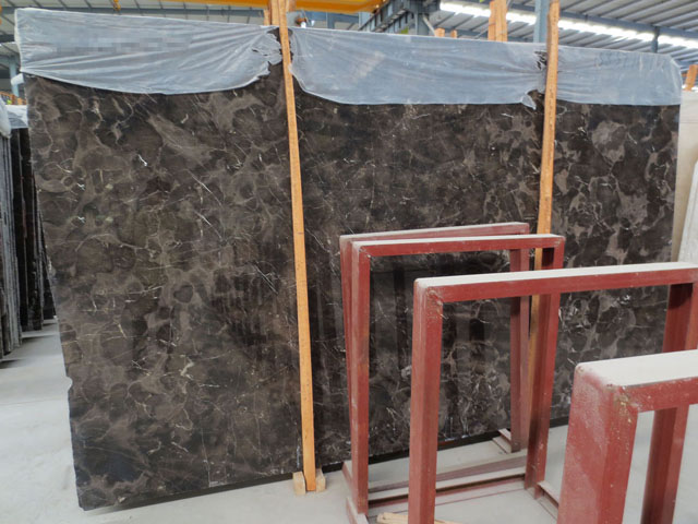 China dark emperador brown marble slab