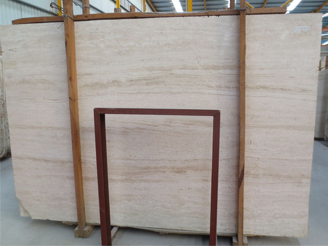 Iran super white travertine slab