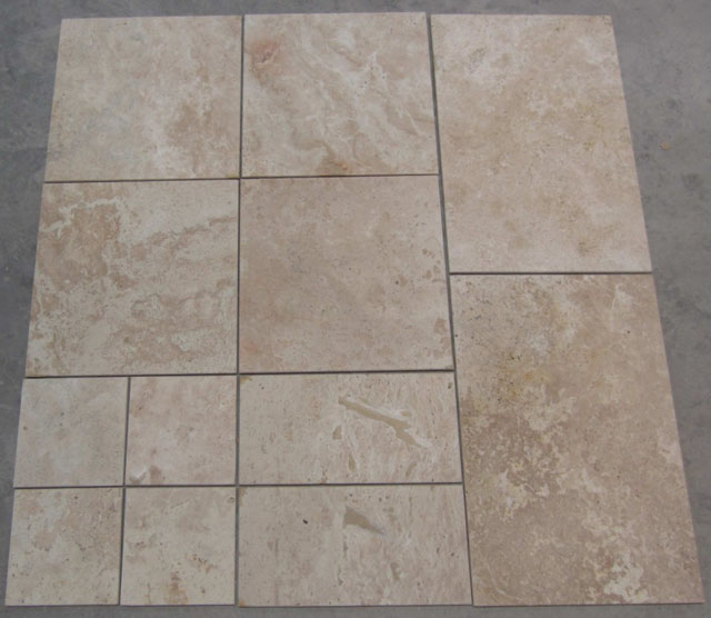 China tumbled beige travertine