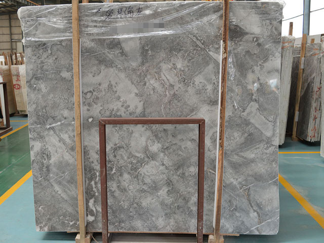 Greek Aegean grey veined marble slab