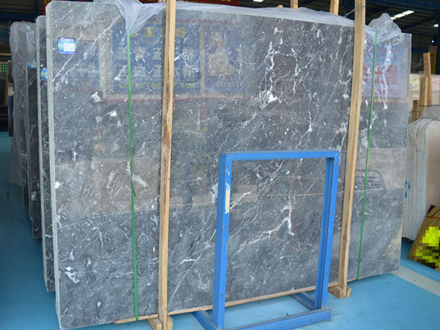 Chinese dark star grey marble slab