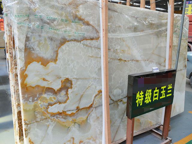 Special grade Magnolia white marble slab