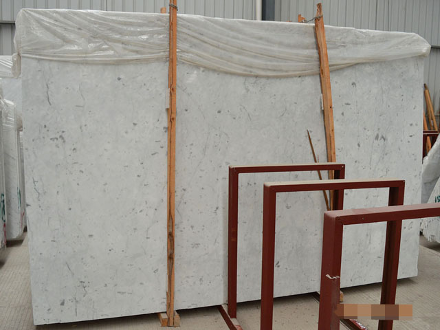 Imported Italian bianco carrara white marble slab