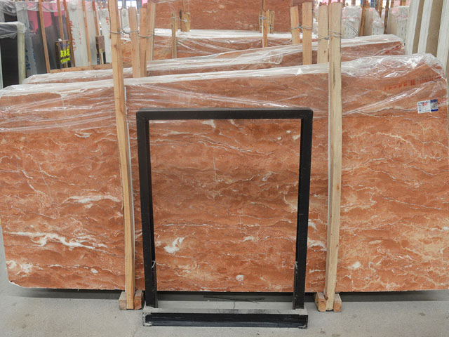 Imported Philippines wavy grain orange red marble