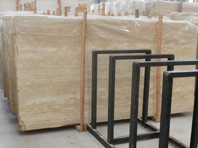 Imported Turkish beige travertine marble