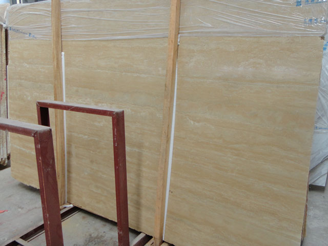 Italian rome beige travertine slab