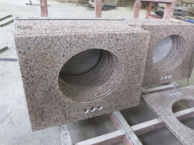 China xili red granite vanity top suppliers