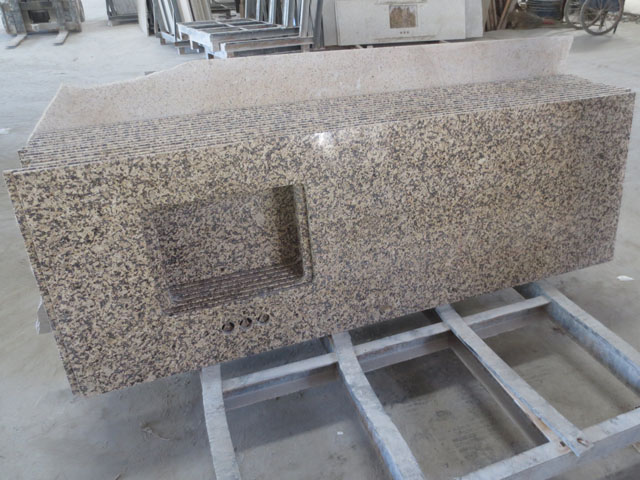 China Chrysanthemum yellow granite vanity top