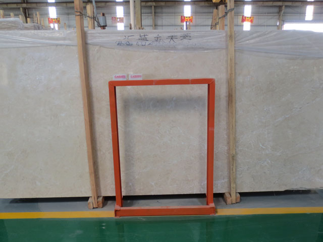China golden lotus beige marble slab