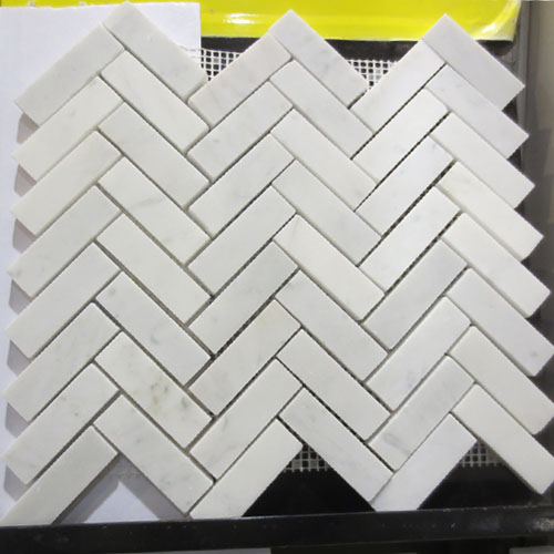 bianco carrara white marble mosaic tile