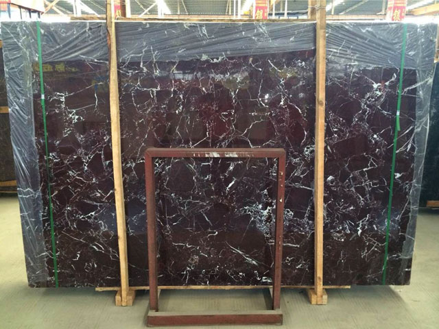 China rosso levanto purple marble slab 