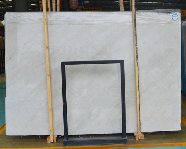 Wavy grain California beige marble slab
