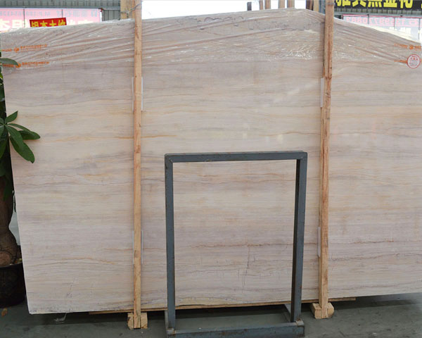 China ginkgo wood grain rosa pink marble slab