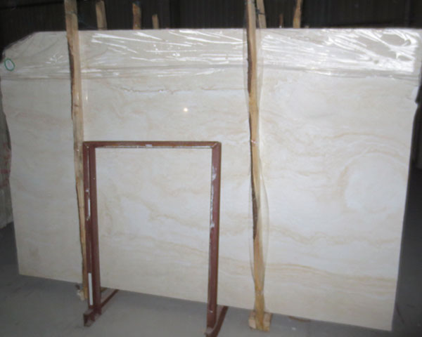 China wavy grain super white travertine slab