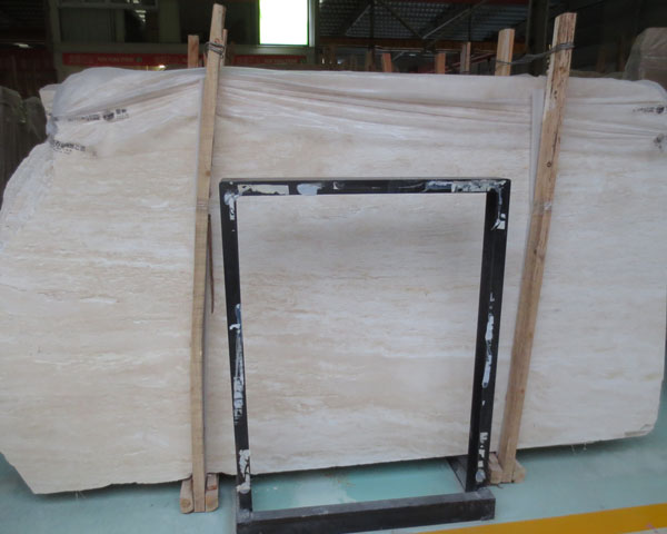 Natural Iran white travertine slab