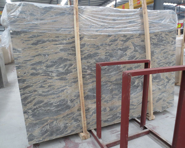 Gold vein appolo grey marble slab