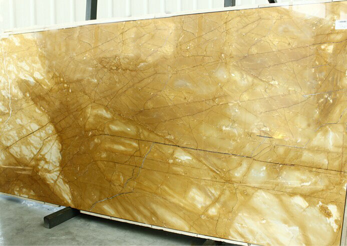 Royal golden vein yellow marble slab