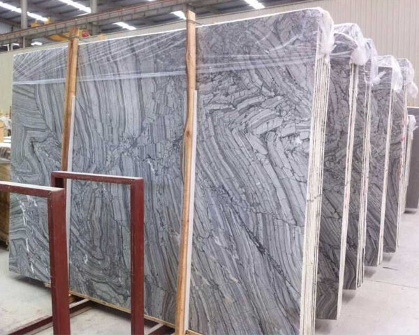 Wavy grain blue coast marble slab