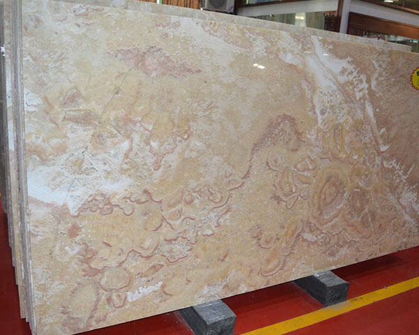 Light color orange brown onyx slab