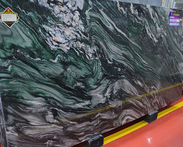 Luxury emerald green wave onyx slab