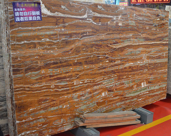 Gold rust green onyx 2cm slab price