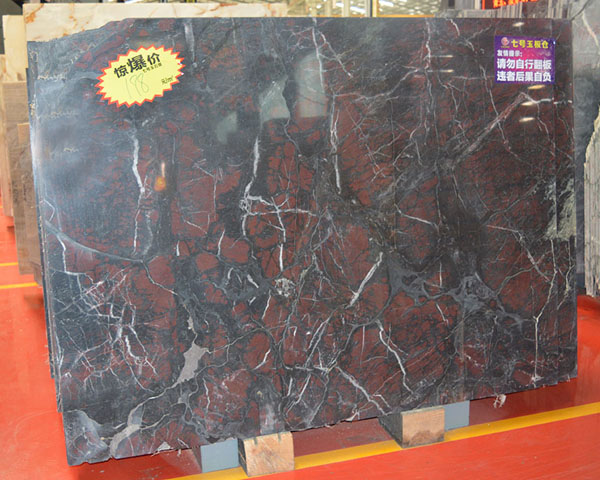 Black night red rose onyx marble price