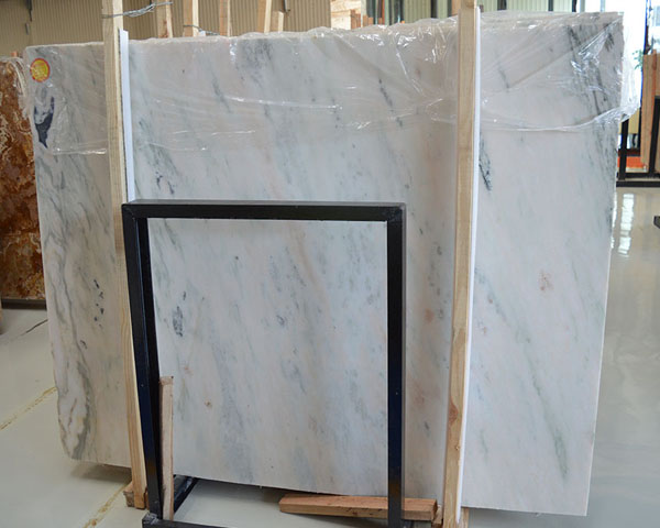 China pure white onyx slab price