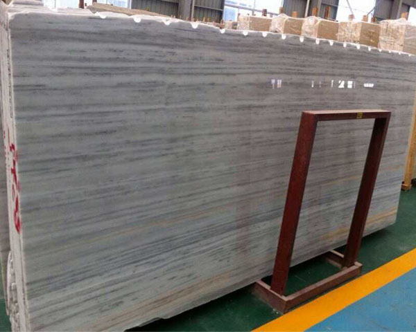 Kavala white serpeggiante wood vein marble slab