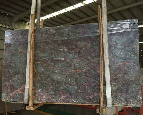 Imported purple rose emperador dark marble slab