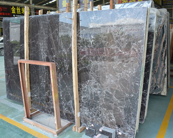 Emperador dark purple marble slab from China