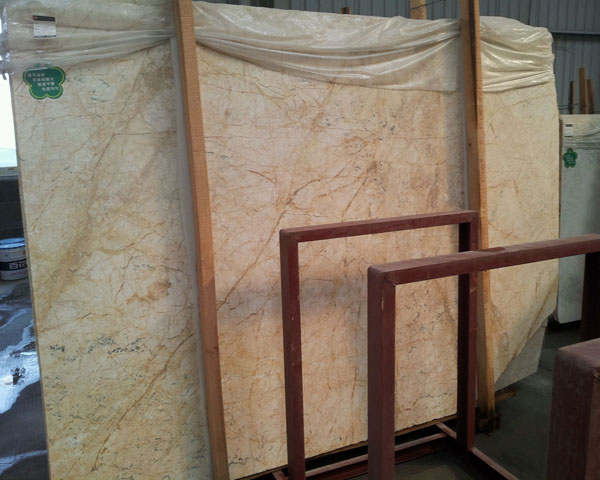 Roman gold vein beige marble slab Italy