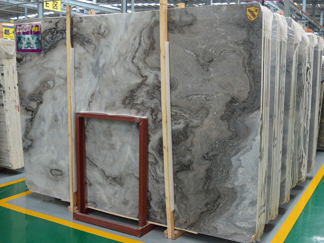 New fantastic grey galaxy marble slab Italy