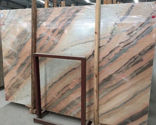 Golden brown vein white marble slab price