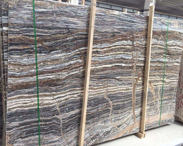 Roman wooden brown grain marble slab price