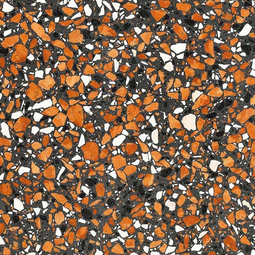 Golden brown spots black quartz countertop