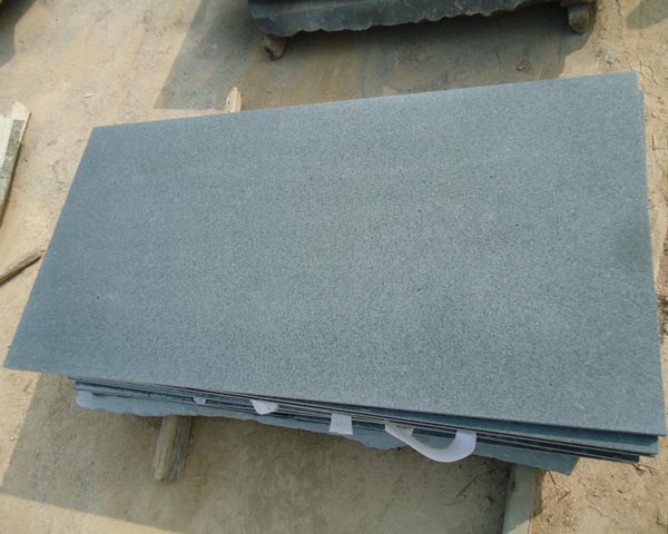 Flamed olive green granite flooring tiles