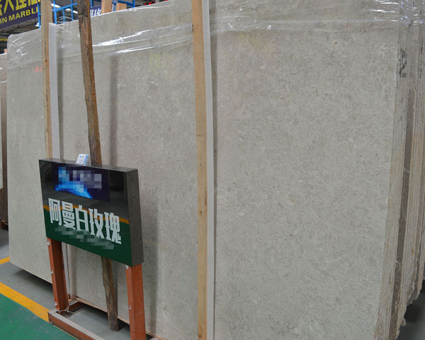 Oman rose hoar white marble slab price