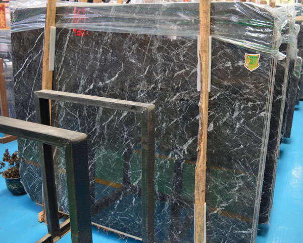 Italy polished emperador dark grey marble slab