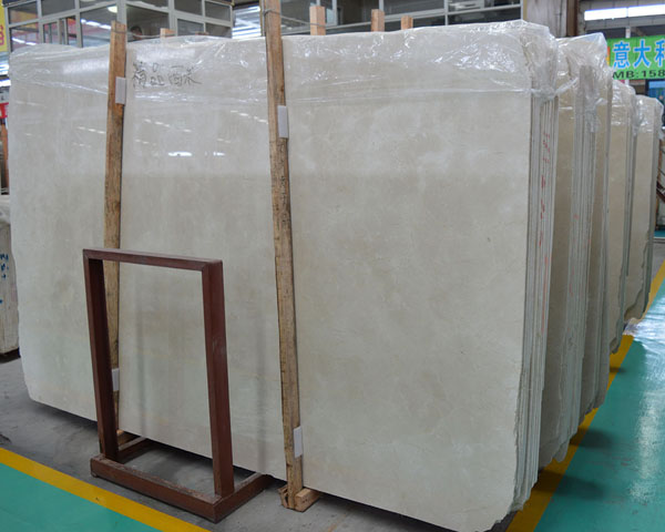 Top quanlity polished cream marfil beige marble slab