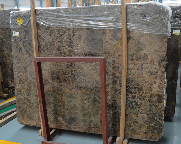 China golden brown emperador dark marble slab