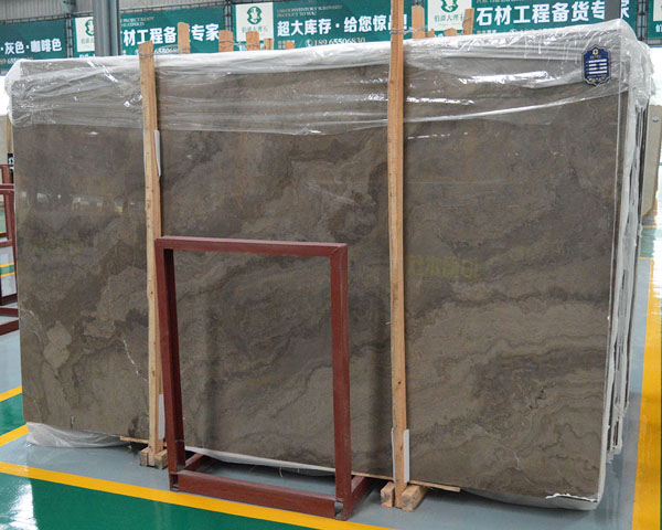 Royal coffee wavy grain grey marble slab
