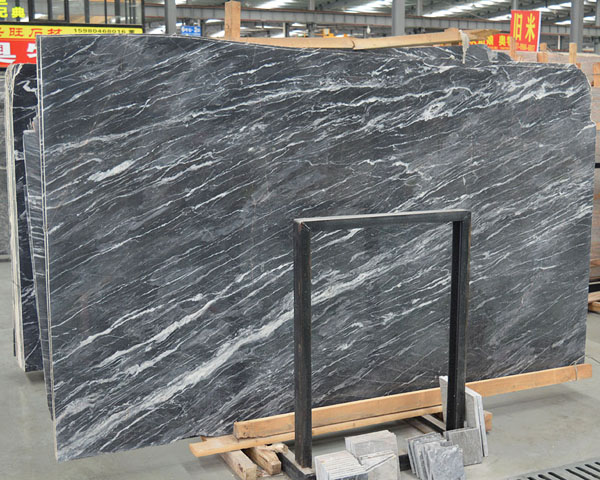 Dream blue dark color marble with white veins
