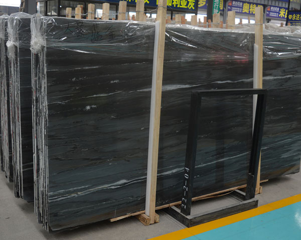 Italy dark blue palissandro black marble slab