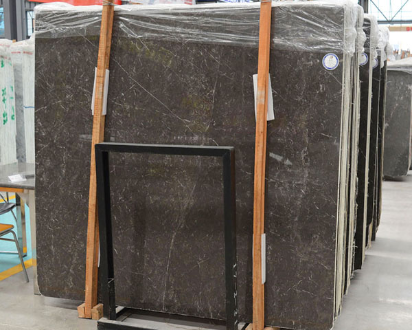 Natural emperador dark gray olive marble slab