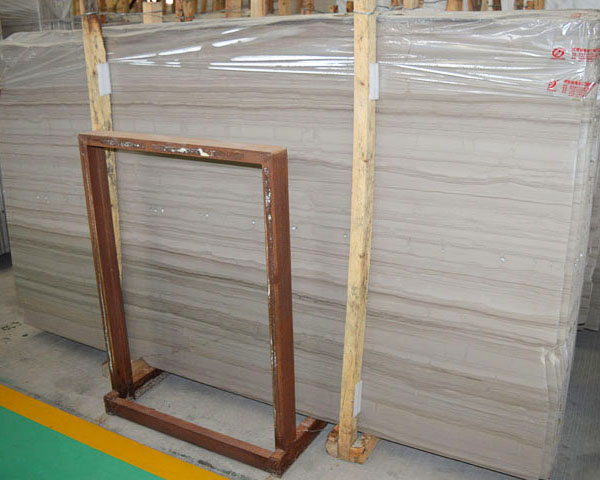 Light gray wood veined marble slab good price