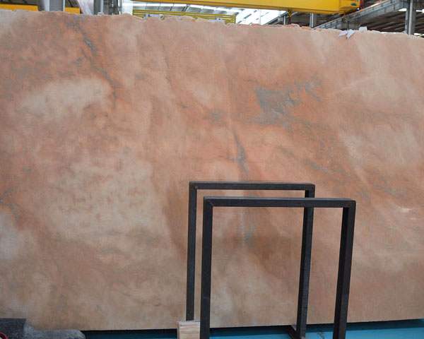 Natural rose red veins marble slab for flooring