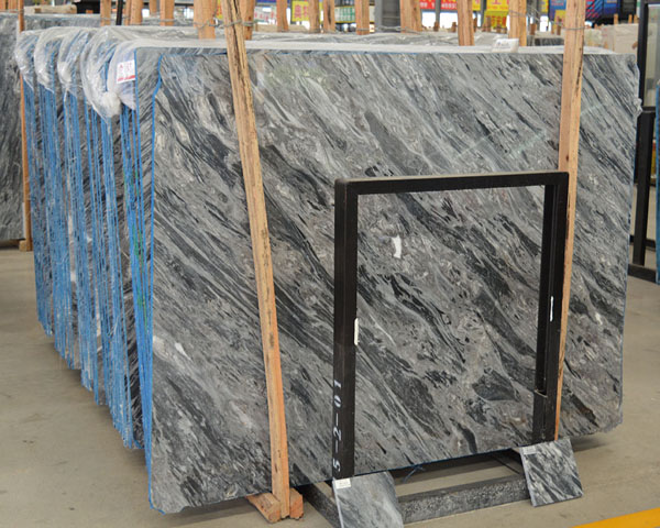 New galaxy grey wavy veins marble slab